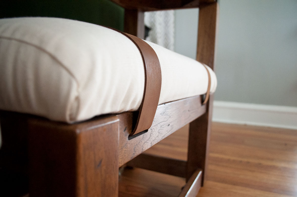 DIY Leather Strap Rolling Benches