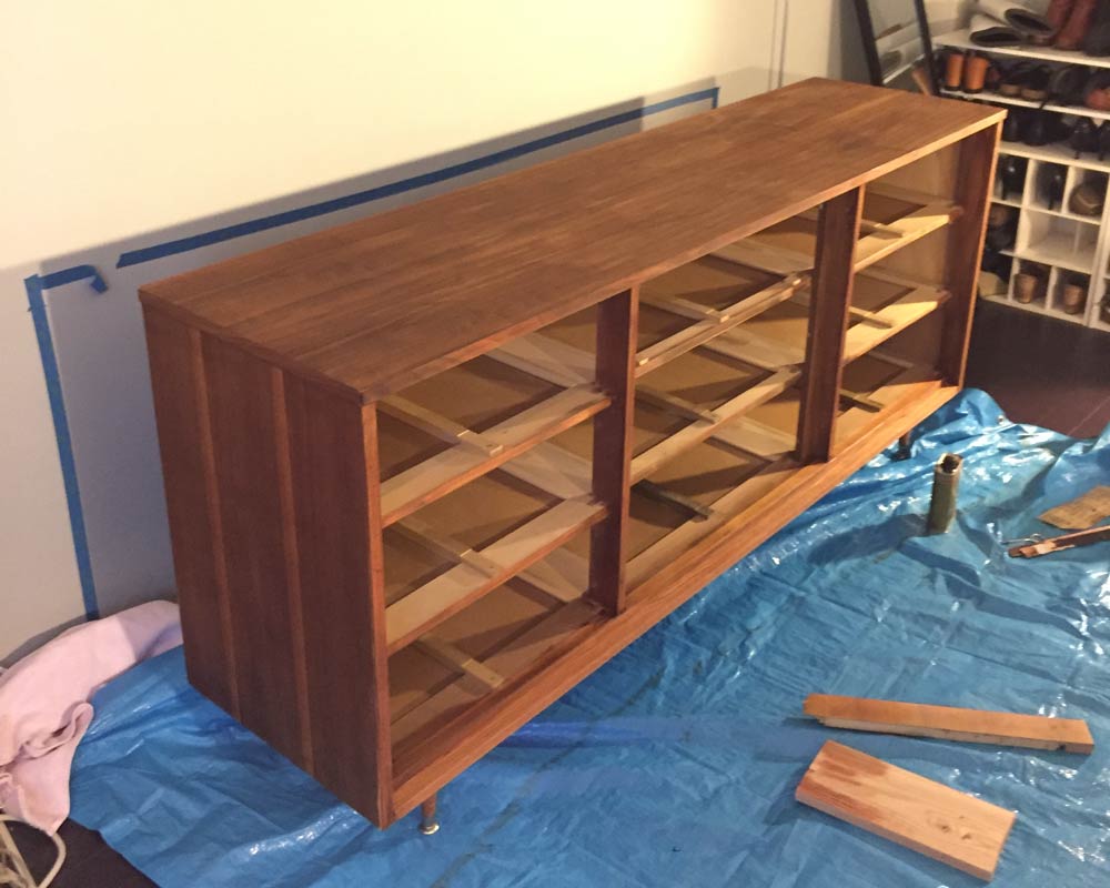minwax wipe-on poly and stain dresser