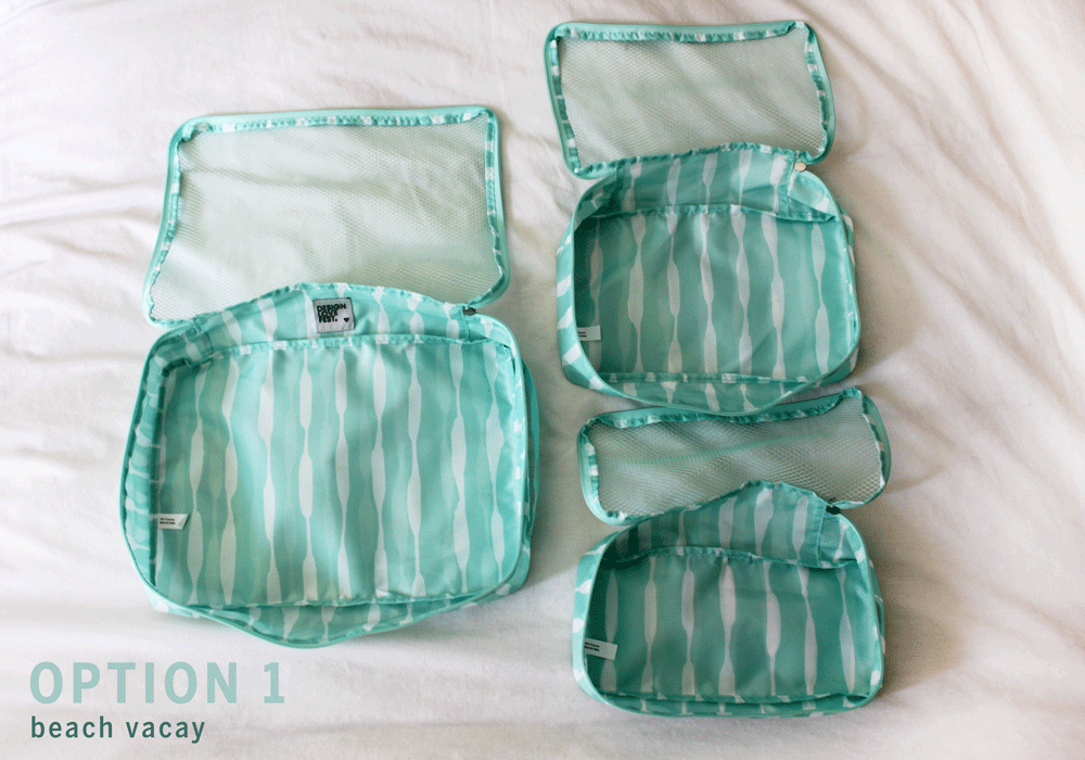 Design Love Fest packing cubes review: what to pack for a beach vacation