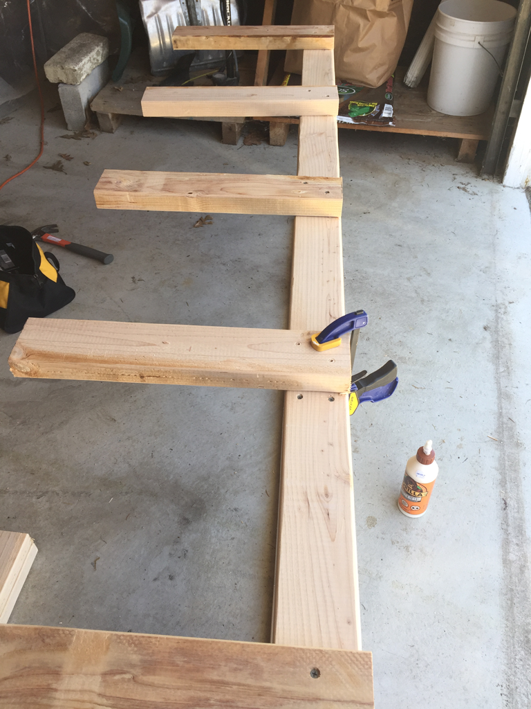 DIY hanging daybed back supports