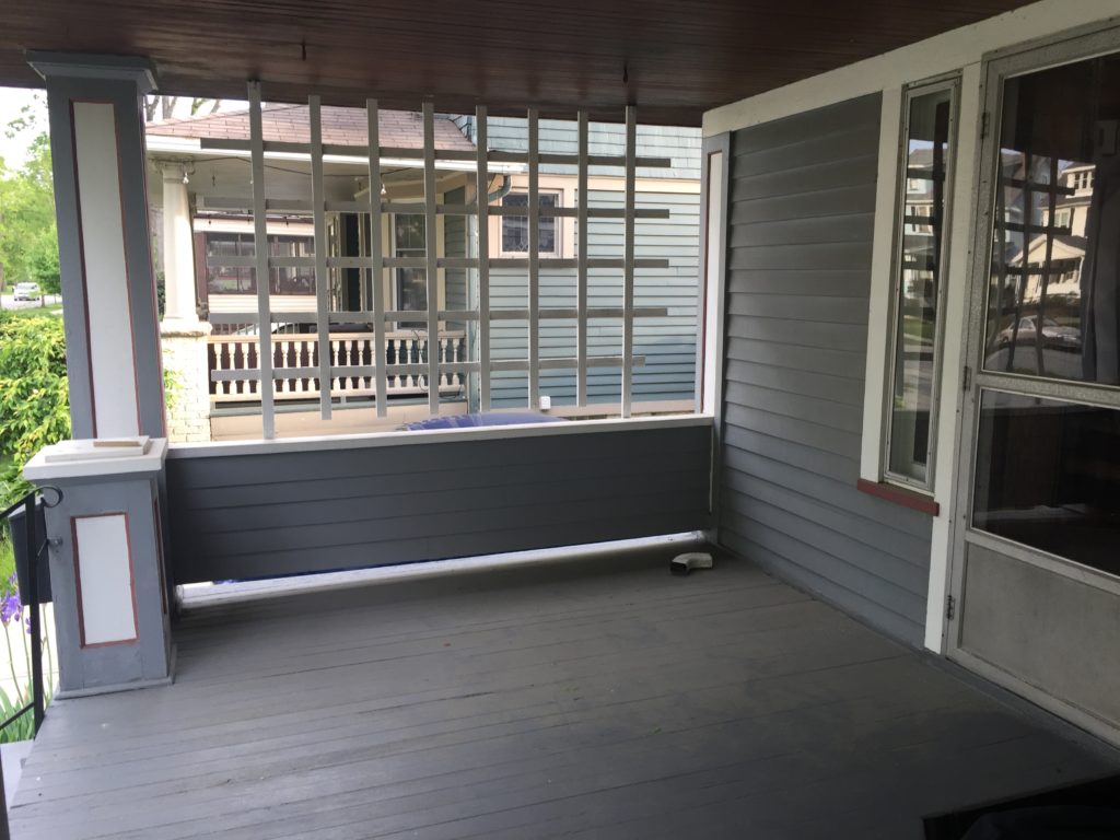 Porch for DIY hanging daybed