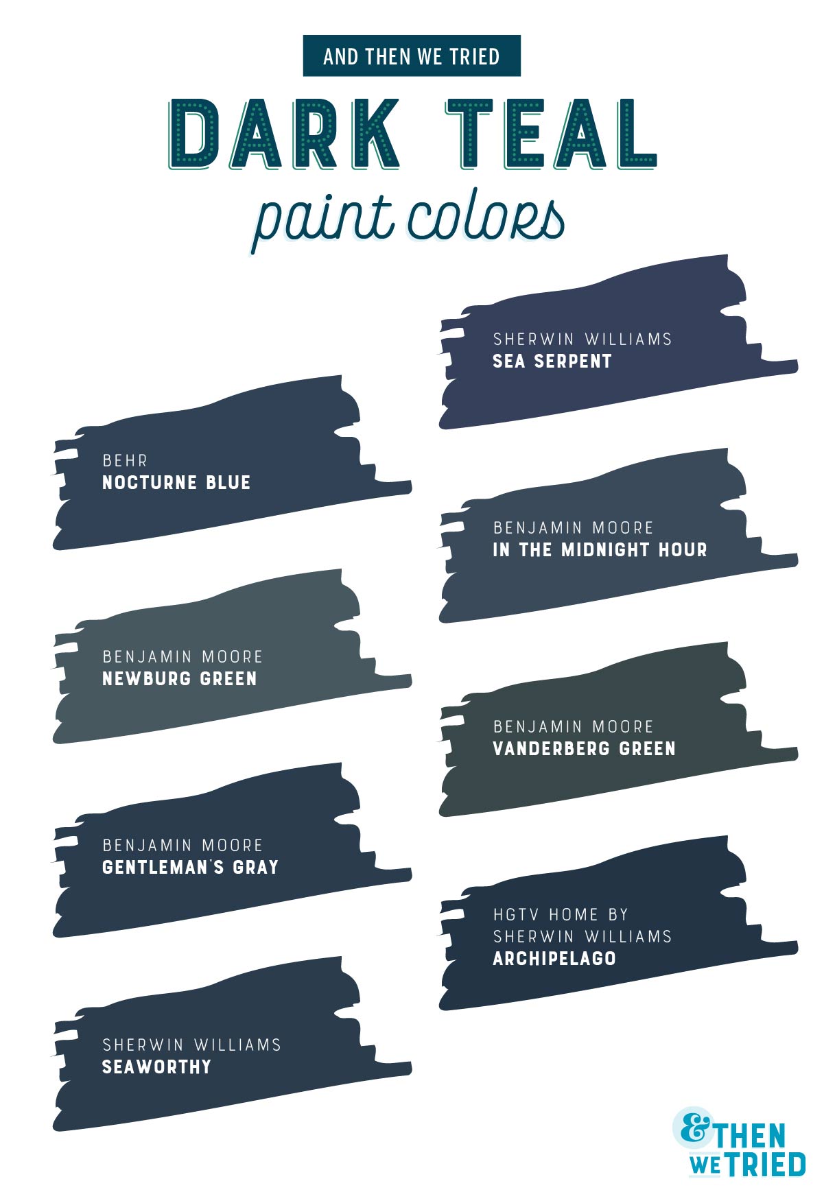 teal paint swatches