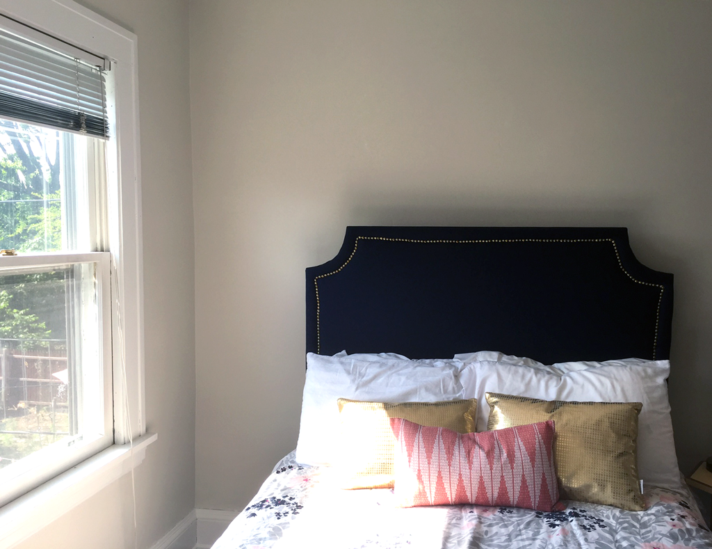 free room makeover after headboard