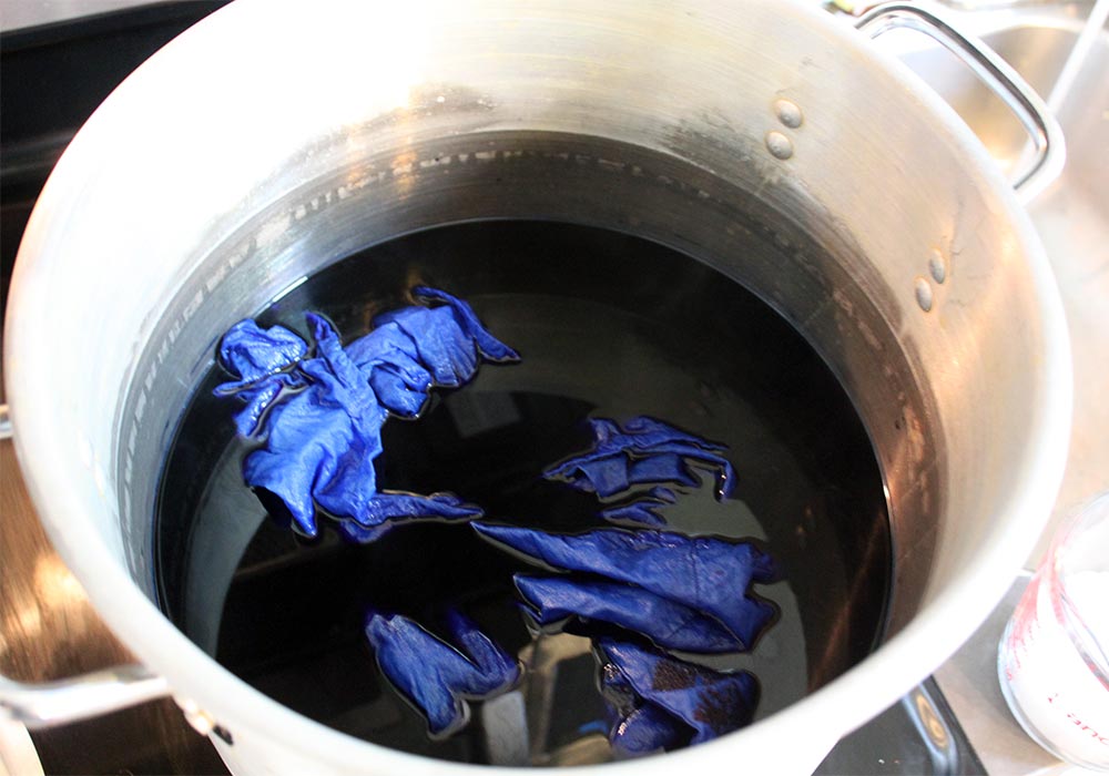 and then we tried dye bath
