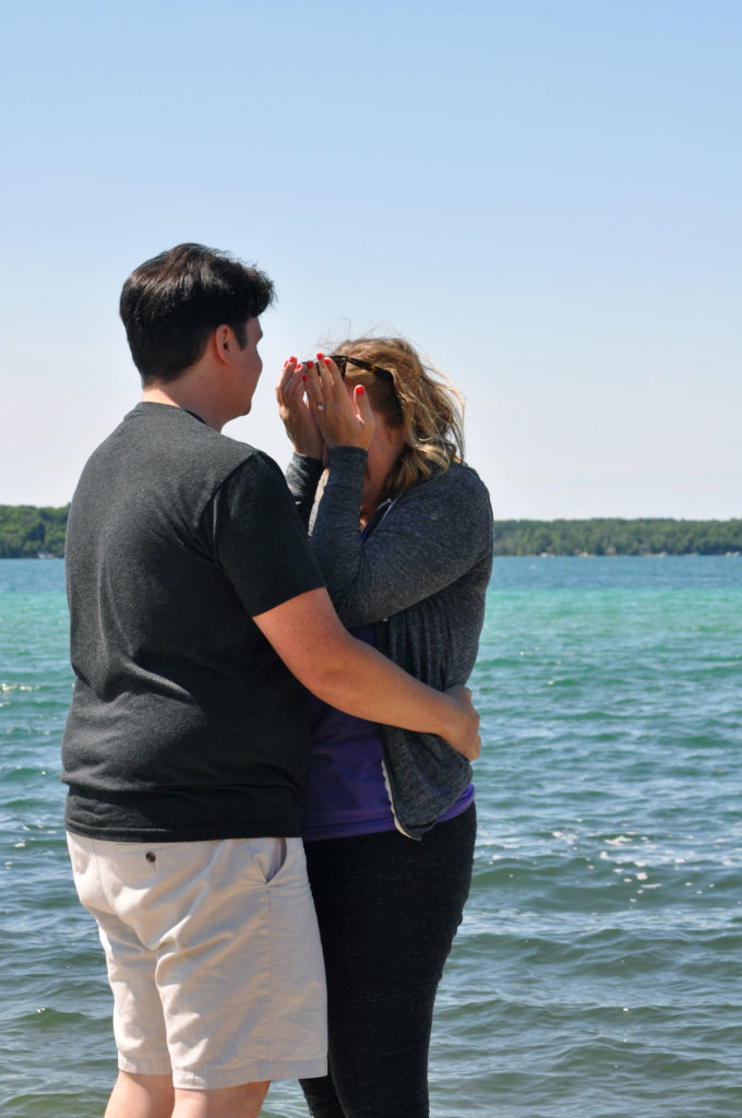 torch lake engagement just said yes