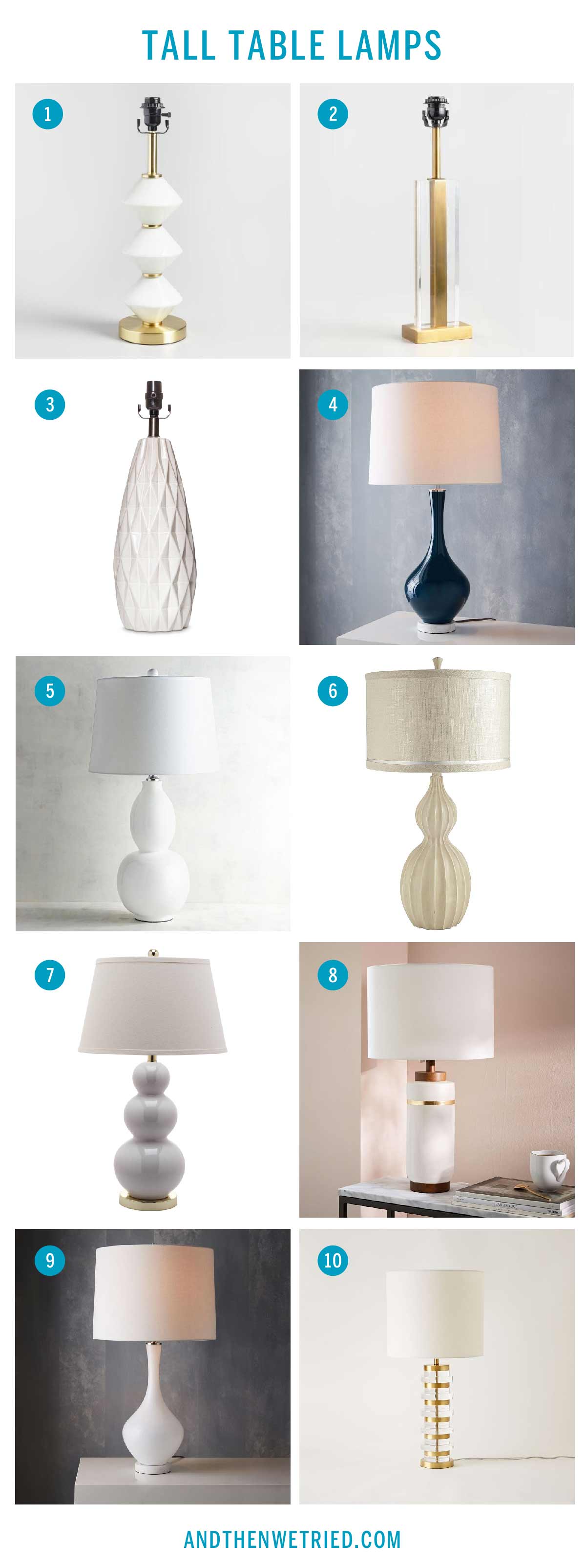 tall table lamps for a living room end table