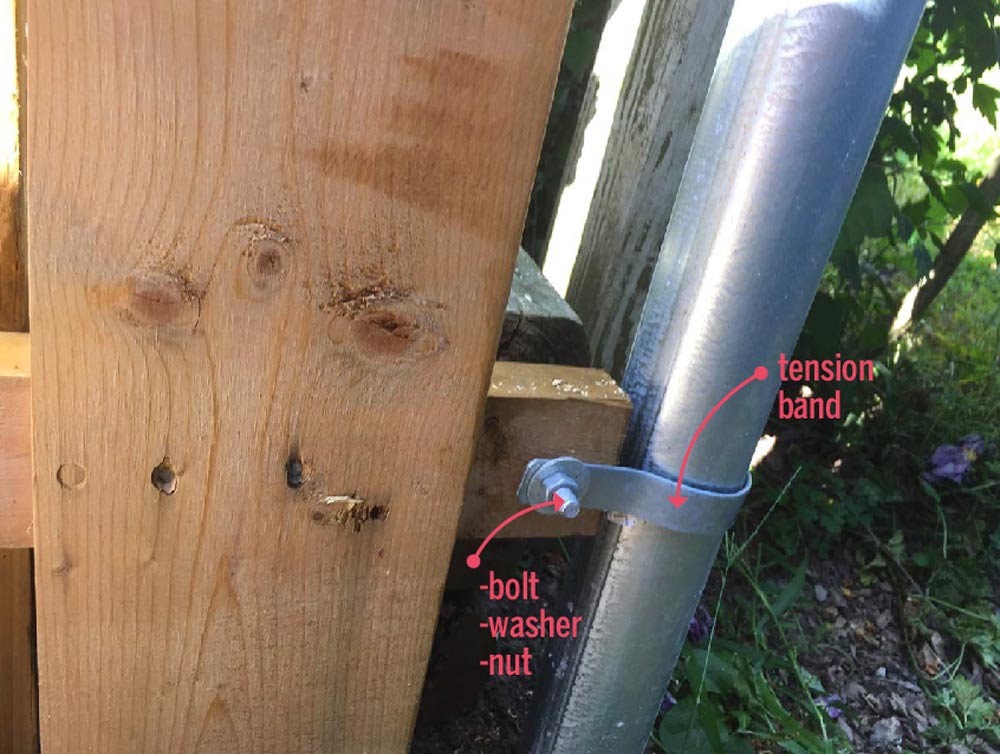 converting chainlink fence to a wood fence using tension brackets