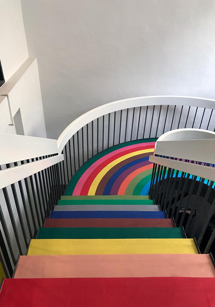 color factory stairs