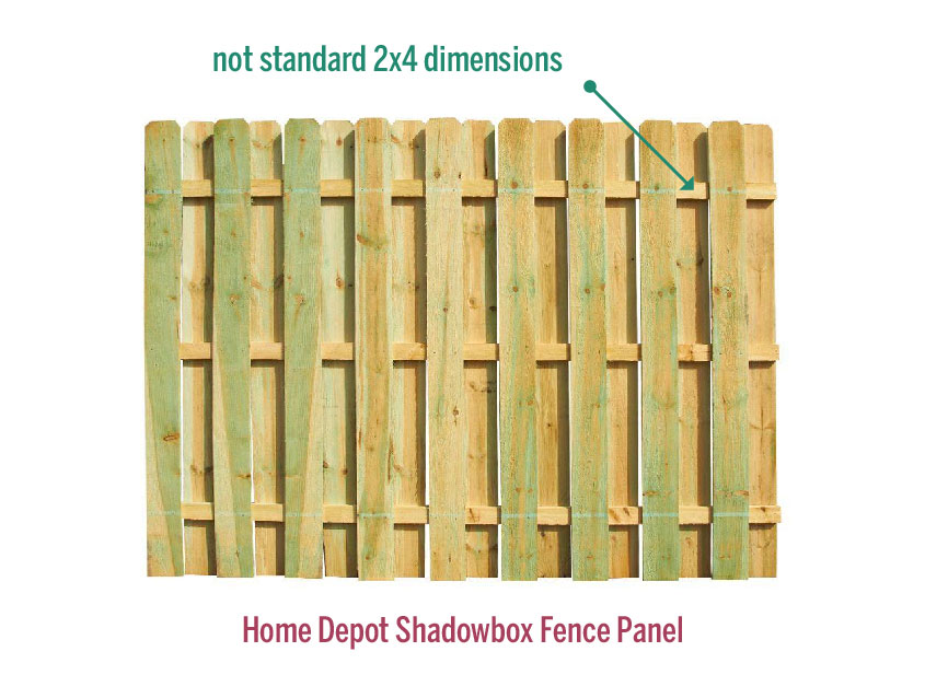home depot shadowbox fence panel