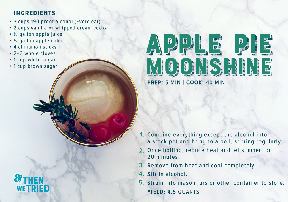 boozy drinks apple pie moonshine recipe