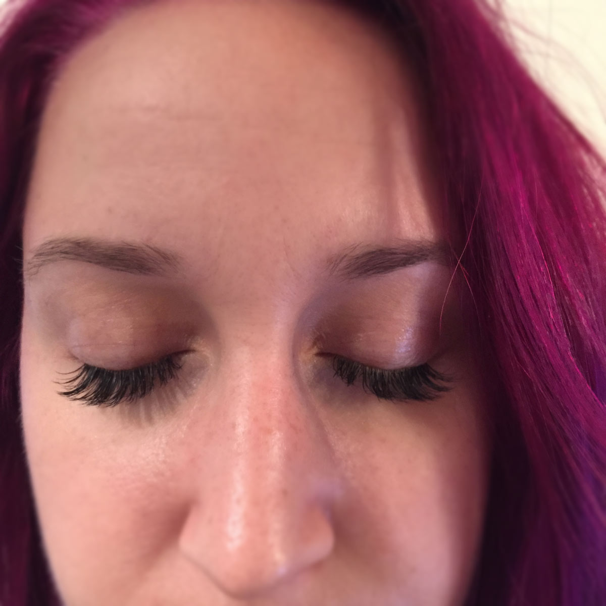 lash extensions and hair color