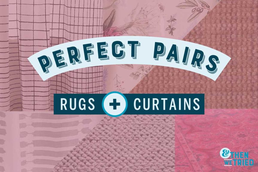 our favorite pattern mixing tips for rug and curtain pairings