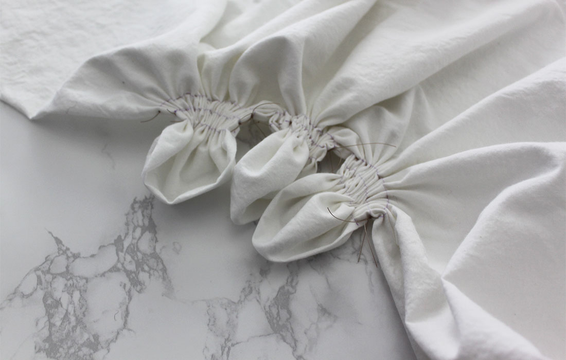 shibori folding patterns sewn