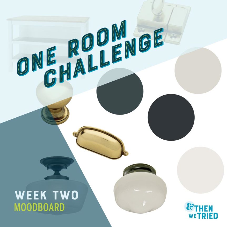one room challenge kitchen moodboard