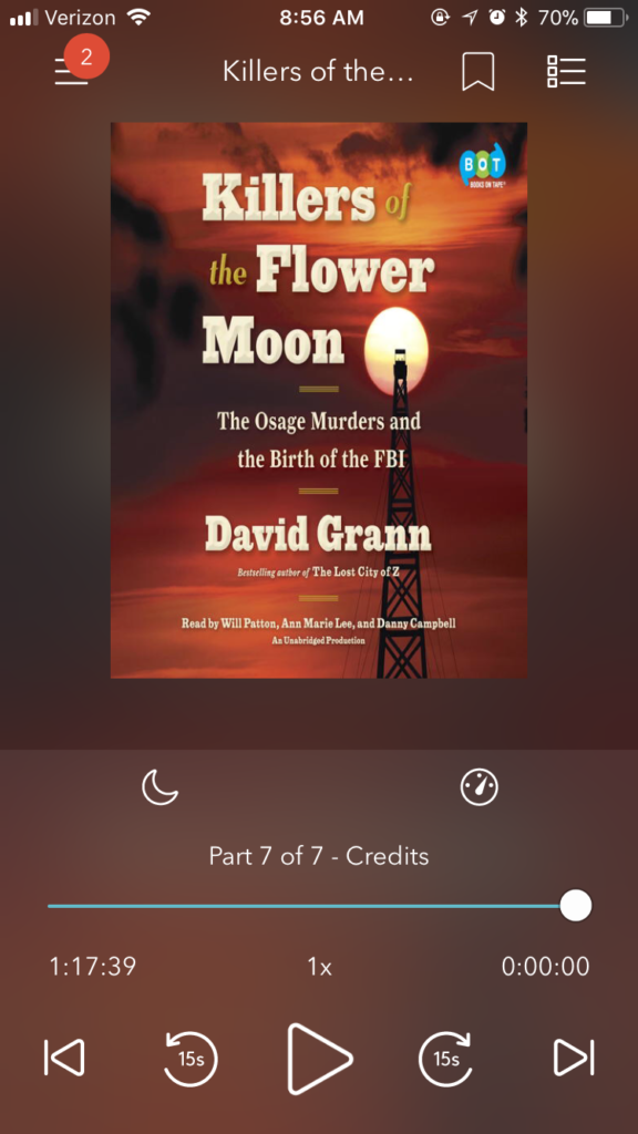 killers of the flower moon favorite audiobooks